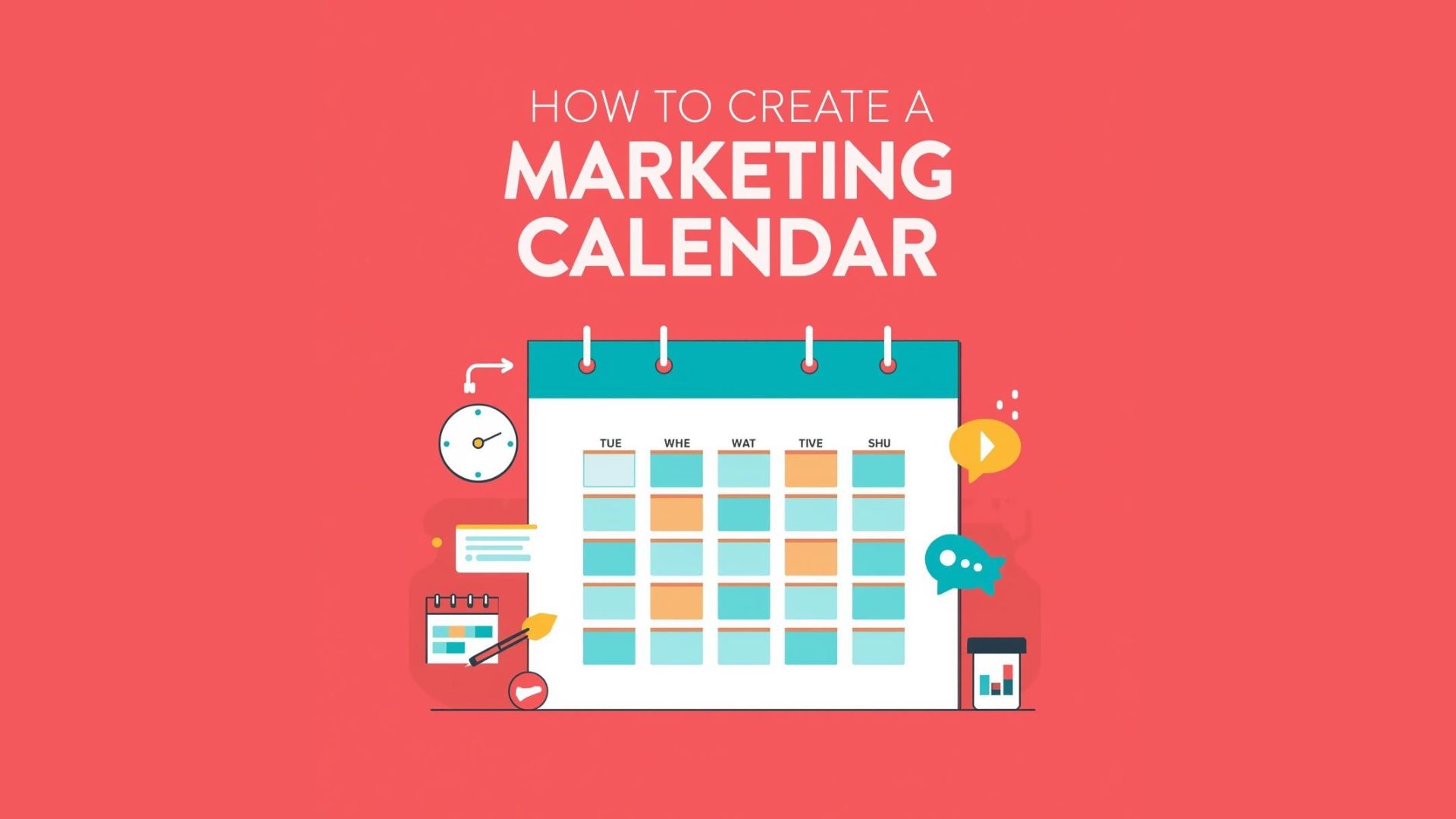 An inforgraphic that says How to Create a Marketing Calendar